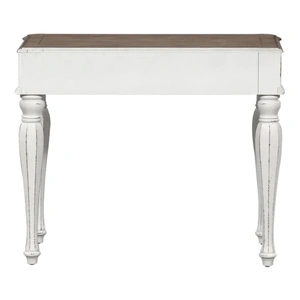 Liberty Furniture Magnolia Manor Oversized Square Cocktail Set | Antique White, Antique White & Weathered Bark
