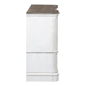 Liberty Furniture Magnolia Manor Wood Dresser w/9 Drawers, Antique White & Weathered Bark