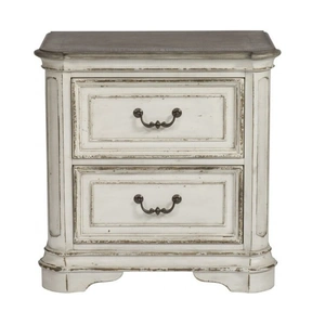 Liberty Furniture SM Magnolia Manor Fabric Upholstered Panel Bedroom Set, Antique White
