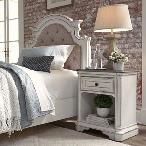 Liberty Furniture Magnolia Manor Antique White Panel Bedroom Set | Liberty, Antique White & Taupe