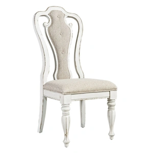Liberty Furniture Magnolia Manor Extendable Dining Set | Antique White & Wood, Antique White & Weathered Bark