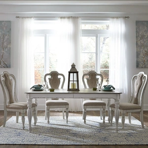 Liberty Furniture Magnolia Manor Oval Extendable Dining Set | Weathered Bisque