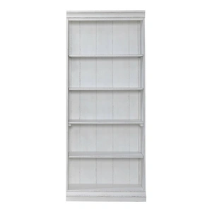 Liberty Furniture Magnolia Manor Wood 72-Inch Bookcase, Antique White & Weathered Bark