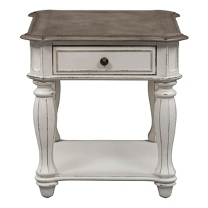 Liberty Furniture Magnolia Manor Rectangular Wood End Table with Drawer