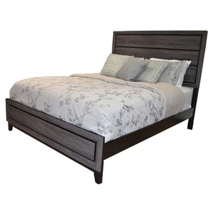 Galaxy Home Furnishings Sierra Fabric Upholstered Bed, Foil Gray