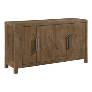 Homelegance Matisse Wood Server with 4 Doors, Brown