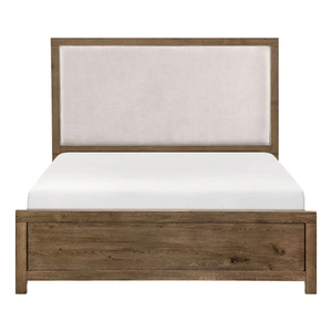Homelegance Matisse Polyester/Wood Panel Bed, Brownish Gray/Brown