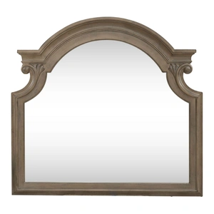 Liberty Furniture Magnolia Manor Wood/Glass Mirror, Weathered Bisque