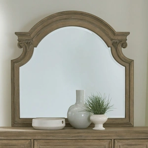 Liberty Furniture Magnolia Manor Wood/Glass Mirror, Weathered Bisque