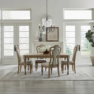 Liberty Furniture Magnolia Manor Oval Extendable Dining Set | Weathered Bisque