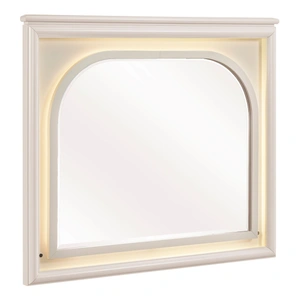 Homelegance Montrose Rectangular Wood LED Lighting Mirror, White