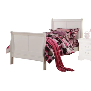 ACME Louis Philippe III Youth Sleigh Bed, White