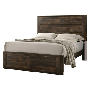 ACME Elettra Wood Panel Bedroom Set, Rustic Walnut