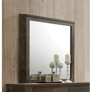 ACME Elettra Wood Rectangular Mirror, Rustic Walnut