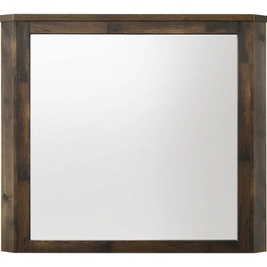 ACME Elettra Wood Rectangular Mirror, Rustic Walnut