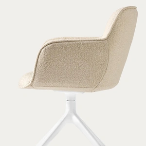 Calligaris Cocoon Fabric/Metal 360° Swivel Customizable Padded Dining Armchair (Set of 4)