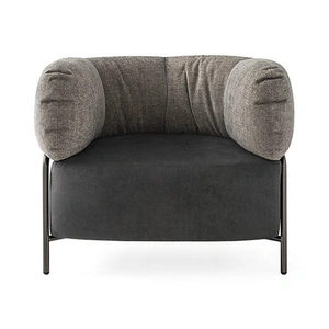 Calligaris Quadrotta Fabric/Metal Customizable Upholstered Lounge Armchair