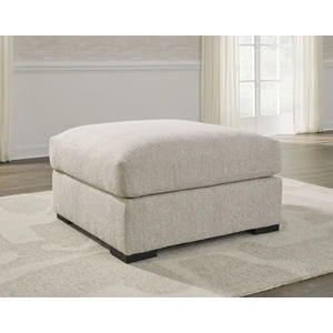 Ashley Furniture Ballyton 36-inch Square Oversized Accent Ottoman - Sand Beige Polyester, Sand