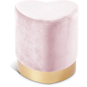 Meridian Furniture Heart Velvet Ottoman/Stool