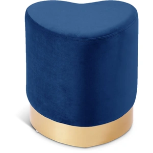 Meridian Furniture Heart Velvet Ottoman/Stool