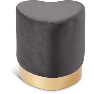 Meridian Furniture Heart Velvet Ottoman/Stool