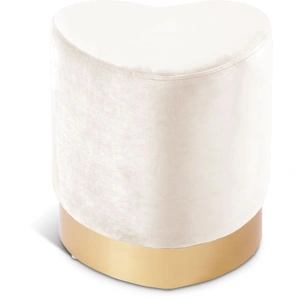 Meridian Furniture Heart Velvet Ottoman/Stool