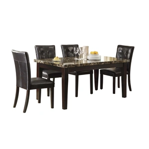 Homelegance Teague Transitional Dining Room Set in Espresso/Brown