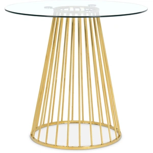 Meridian Furniture Gio 40-inch Round Glass Counter Height Table with Metal Base