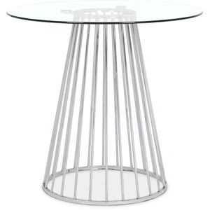 Meridian Furniture Gio 40-inch Round Glass Counter Height Table with Metal Base
