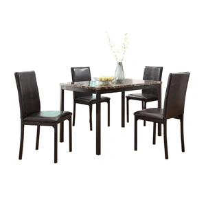 Homelegance Tempe Transitional Dining Room Set, Brown/Black