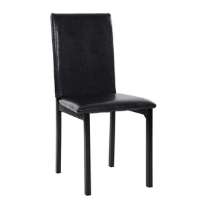 Homelegance Tempe Transitional Vinyl/Iron Dining Chair, Brown (Set of 4)