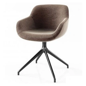 Calligaris Igloo Soft Fabric/Metal Customizable Dining Armchair w/360° Swivel/Return (Set of 4)