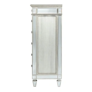 ACME Varian Wood/Mirror Chest w/6 Drawers, Silver