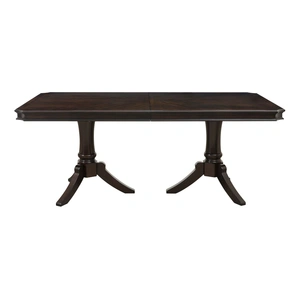 Homelegance Marston Classic Extendable Wood Veneer Dining Table, Dark Cherry