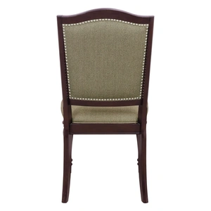 Homelegance Marston Classic Fabric/Wood Dining Chair, Dark Cherry/Beige (Set of 2)