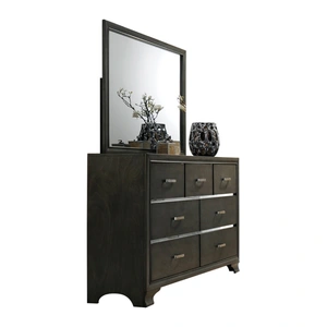 ACME Carine II Wood Mirror, Gray