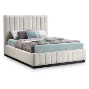 Meridian Furniture Lucia Linen Fabric Bed