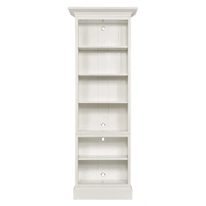 Hammary Structures Wood Single Bookcase Cabinet w/6 Shelves, Pure White