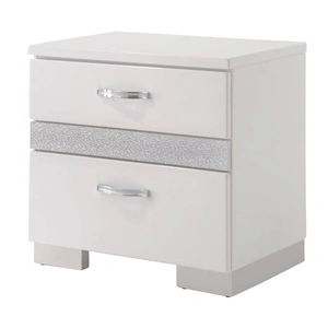 ACME Naima II Wood/Wood Veneer Nightstand, White