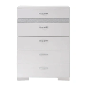 ACME Naima II Wood/Wood Veneer Chest w/ Jewelry Drawer, White