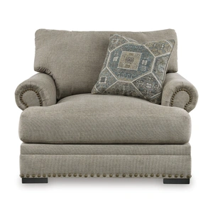 Ashley Furniture Galemore Fabric Chair & a Half in Quarry
