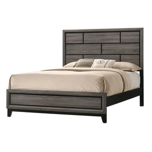 ACME Valdemar Panel Bed, Weathered Gray