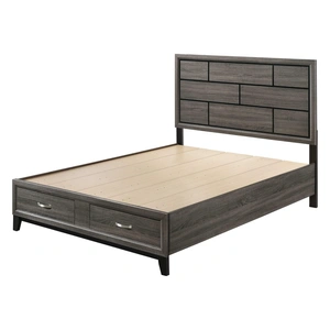 ACME Valdemar Storage Bed, Eastern King Size, Weathered Gray
