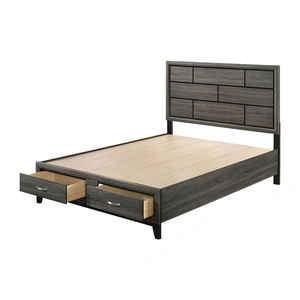 ACME Valdemar Storage Bed, Eastern King Size, Weathered Gray
