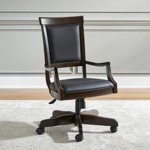Liberty Furniture Brayton Manor Executive Desk Set | Cognac Wood Office Suite, Cognac