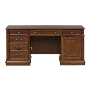 Liberty Furniture Brayton Manor Wood Credenza w/6 Drawers & Door, Cognac