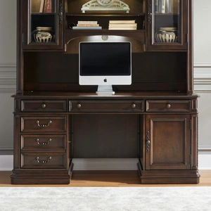 Liberty Furniture Brayton Manor Executive Desk Set | Cognac Wood Office Suite, Cognac