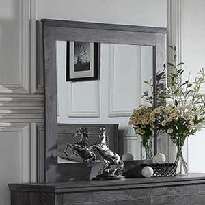 ACME Vidalia Wood Square Mirror, Gray