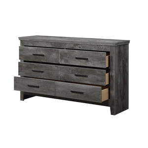 ACME Vidalia Wood Double Dresser w/6 Drawers, Gray