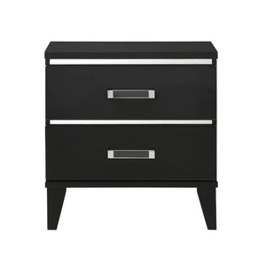 ACME Chelsie Wood Nightstand w/2 Drawers, Black